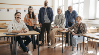 Gymnasieskola - gruppbild