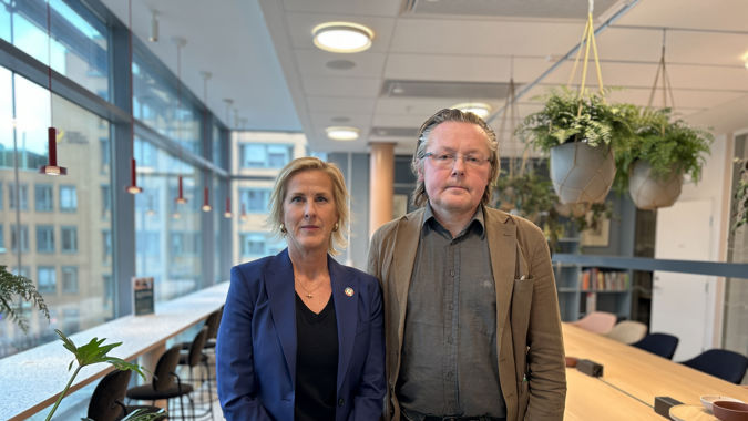 Åsa Fahlén, förbundsordförande och David Lifmark, universitetslektor