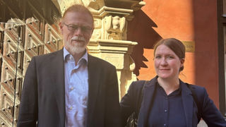 Läraren Paul Carlbark och förbundsjuristen Anna Gevert