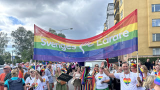Sveriges Lärare i prideparaden 2024.
