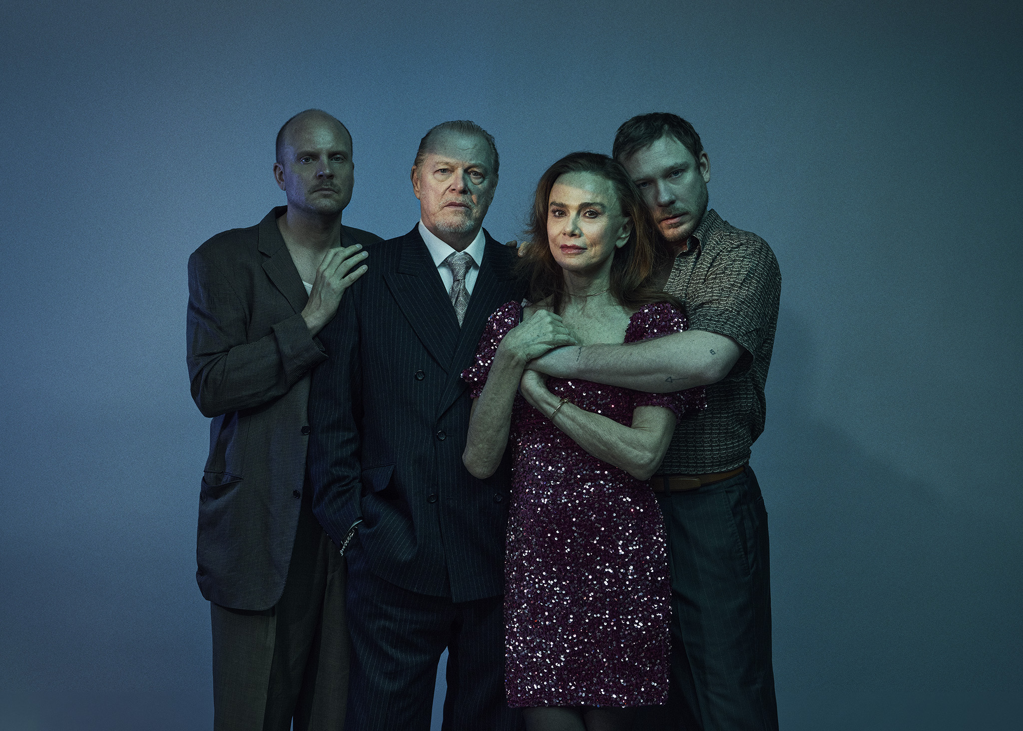 FOTOGRAF KLARA G, Kulturhuset Stadsteatern 2025, Lång dags färd mot natt, Emil Almén Peter Andersson, Lena Olin, Linus Troedsson, Stefan Larsson, Nina Sandrström